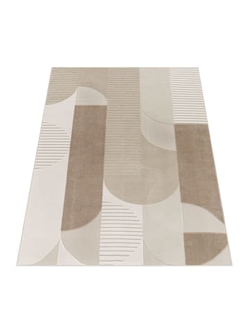 KADIMA DESIGN Teppich Kurzflor Abstrakt Wohnzimmer in Beige