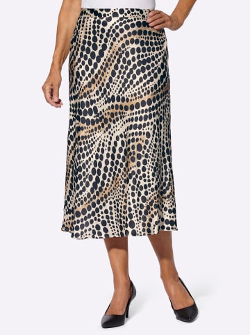 WITT WEIDEN Satin-Rock in elfenbein-schwarz-bedruckt