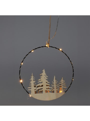 Home&Styling Collection Weihnachtsdekoration mit LED zum Aufhängen in Beige, Ø 20 cm