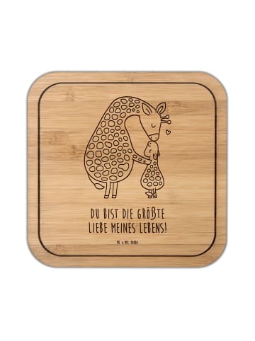 Mr. & Mrs. Panda Untersetzer quadratisch Giraffe Kind mit Spruch in Transparent