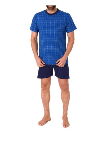 NORMANN kurzarm Schlafanzug Shorty Pyjama Rundhals - 67179 in navy