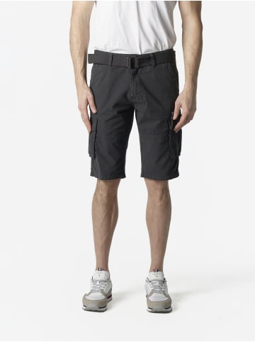 KOROSHI Herren cargo baumwollshorts in Schwarz