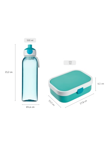 Mepal 2er Set Pausenset Campus in türkis