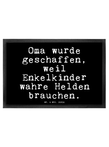 Mr. & Mrs. Panda Matte Oma wurde geschaffen, weil... mit Spruch in Schwarz