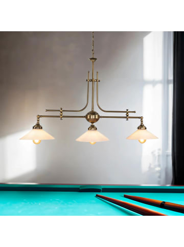 Licht-Erlebnisse Pendelleuchte (B)24.5 x (L)104.5 x (T)116.5 cm in Bronze hell glänzend Weiß