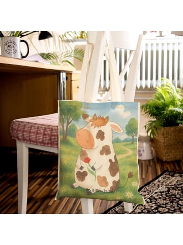 Mr. & Mrs. Panda Tasche Kuh Design ohne Spruch in Weiß