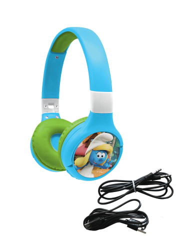 Lexibook Schlümpfe 2-in-1 Bluetooth® & Kabel-Kopfhörer faltbar