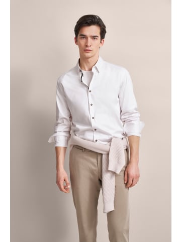 Bugatti Freizeithemd 1:1 Arm in weiß