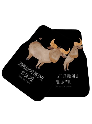Mr. & Mrs. Panda Automatte Sternzeichen Stier mit Spruch in Schwarz