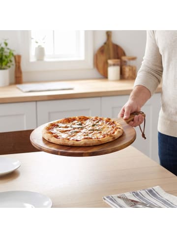 relaxdays Pizzabrett in Natur - (B)28 x (H)1,2 x (T)37,5 cm