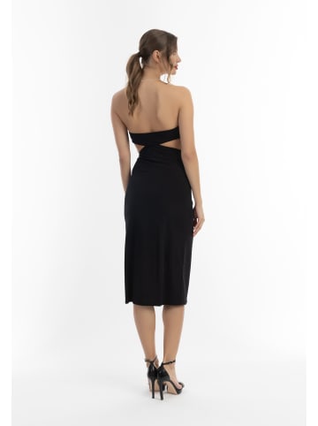 faina Midikleid Mit Cut-Outs in Schwarz