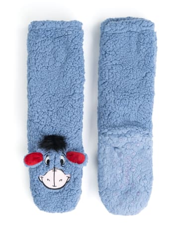 Disney Disney I-Aah Esel Hüttensocken Winnie Puuh Sherpa Kuschelsocken in blau