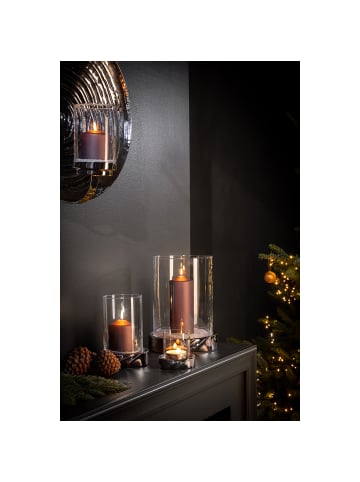 Fink Windlicht mit Glas Le Decor silberfarben - (H) 10 cm
