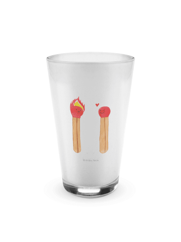 Mr. & Mrs. Panda Wasserglas Streichhölzer ohne Spruch in Transparent