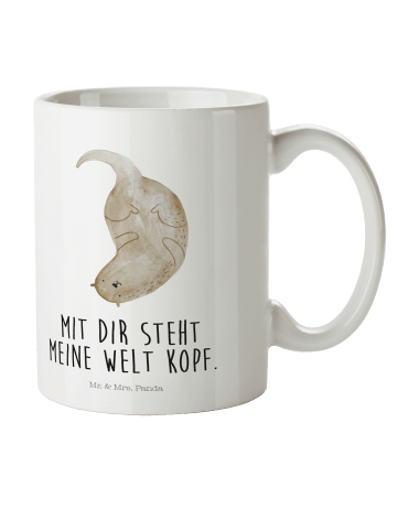 Mr. & Mrs. Panda Kindertasse Otter Kopfüber mit Spruch in Weiß