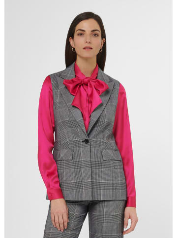 MADELEINE Klassisch-elegante Glencheck-Weste in schwarz / wollweiß