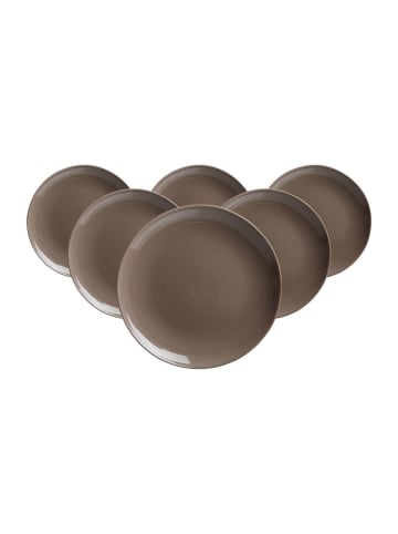 Ritzenhoff & Breker 6er Set Dessertteller Suomi ø 20 cm in Braun
