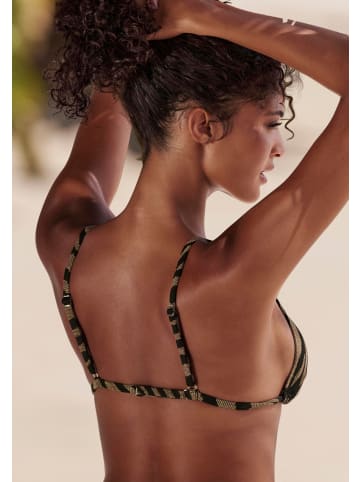 Bruno Banani Triangel-Bikini in schwarz-gold