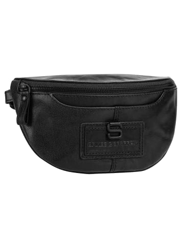 SPIKES & SPARROW Gürteltasche WAIST BAG echt Leder in schwarz