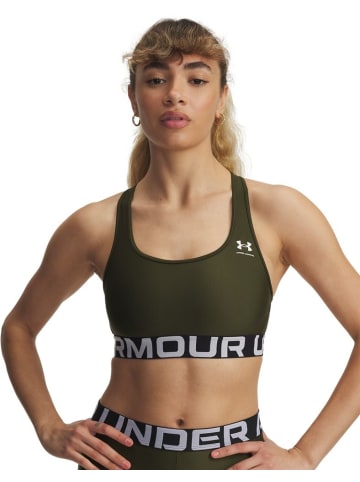 Under Armour Sport-BH "Heatgear Mid Branded" in Grün