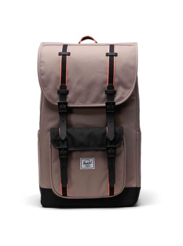 Herschel Little America - Rucksack 16" 49.5 cm in taupe gray/black/shell pink