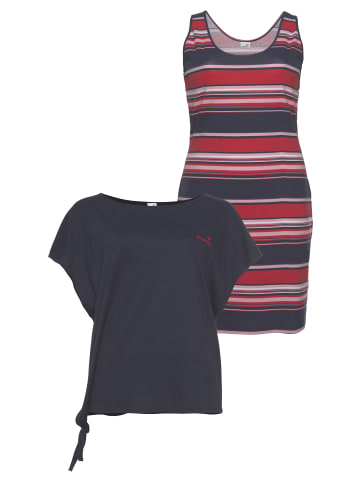 Kangaroos Jerseykleid in marine, rot-blau-gestreift