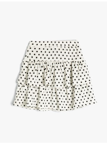 KOTON Rock in Ekru Gemustert