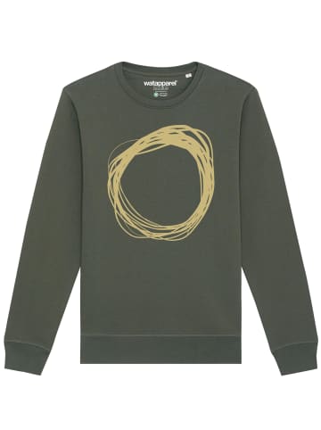wat? Apparel Sweatshirt Kreis in Khaki