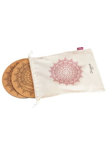 Divasya 2er-Set: Yoga-Knie-Pads Yantra Wheel - 20 cm