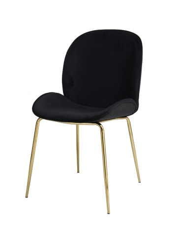 Kayoom Stuhl Charlize 110 2er-Set in schwarz - messing