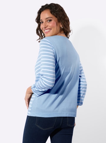 WITT WEIDEN Ringelshirt in hellblau-ecru-gemustert