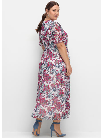 sheego Chiffonkleid in beere-gemustert