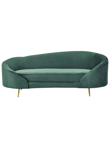 Beliani 3-Sitzer Sofa SAVAR in Grün/Gold - (W) 183 x (H) 75 x (L) 85 cm