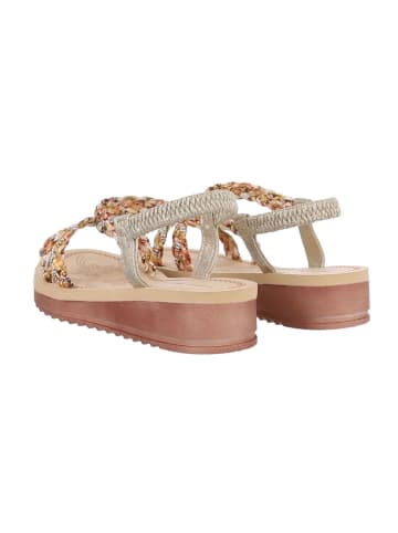 Ital-Design Sandale & Sandalette in Gold und Braun