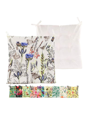 JACK Outdoor Motiv Stuhlkissen Sitzkissen 38x38cm Wasserfest Schmetterling in Lila