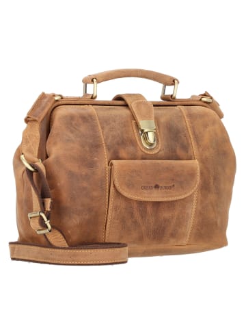 Greenburry Vintage Handtasche Leder 31 cm brown