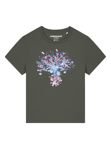 wat? Apparel T-Shirt Tree of life in Khaki
