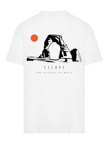 F4NT4STIC Heavy Oversize T-Shirt Oversize Escape Discover the World Savannah in weiß