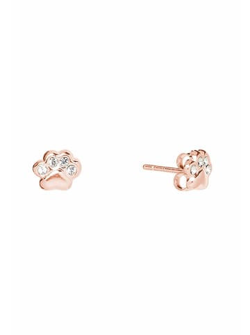 Gemshine Ohrhänger Pfote in rose gold coloured