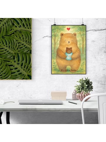 Mr. & Mrs. Panda Plakat Bär Baby Design ohne Spruch in Weiß