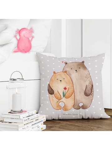 Mr. & Mrs. Panda Sofakissen Bären Liebe ohne Spruch in Grau Pastell
