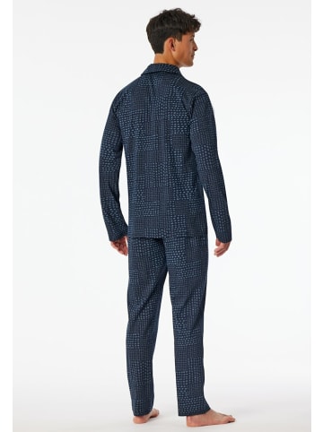 Schiesser Pyjama lang für Herren in graphite