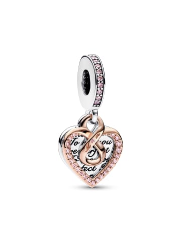 Pandora 925/- Sterling Silber & 14k rosé vergoldete Metalllegierung Charm