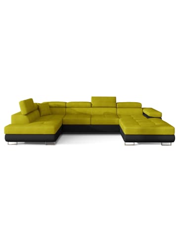 MF Design Rodri Recamiere Links in Senf -  (L) 202 x (B) 345 x (H) 90 cm