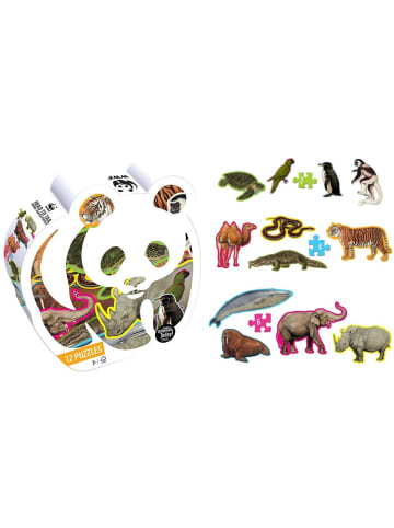 WWF WWF - 12x Tierform Puzzle Set in mehrfarbig