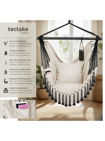 tectake Hängeschaukel, Belastbarkeit 150 kg, ca. 100 x 150 x 150 cm
