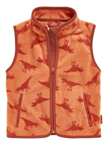 Playshoes Fleece-Weste Dinos in Ocker