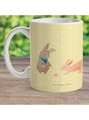 Mr. & Mrs. Panda Kunststoffbecher Hasen Muschel ohne Spruch in Gelb Pastell