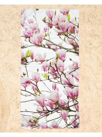 Juniqe Strandtuch "Magnolia Pink 1" in Braun & Rosa