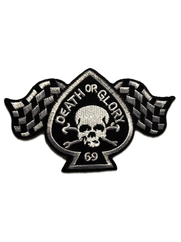 Catch the Patch Death Or Glory BikerApplikation Bügelbild inSchwarz